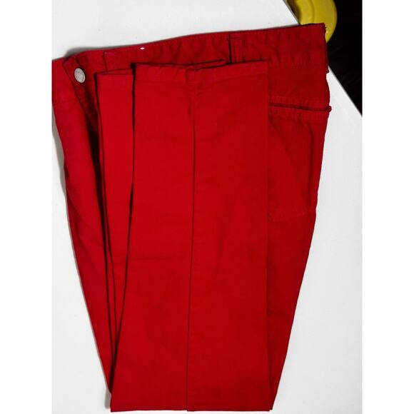 Rare 90 JUST USA Red High Waist Straight Leg Jeans Sz 9 ~ 27” Waist Made in USA - Picture 11 of 12